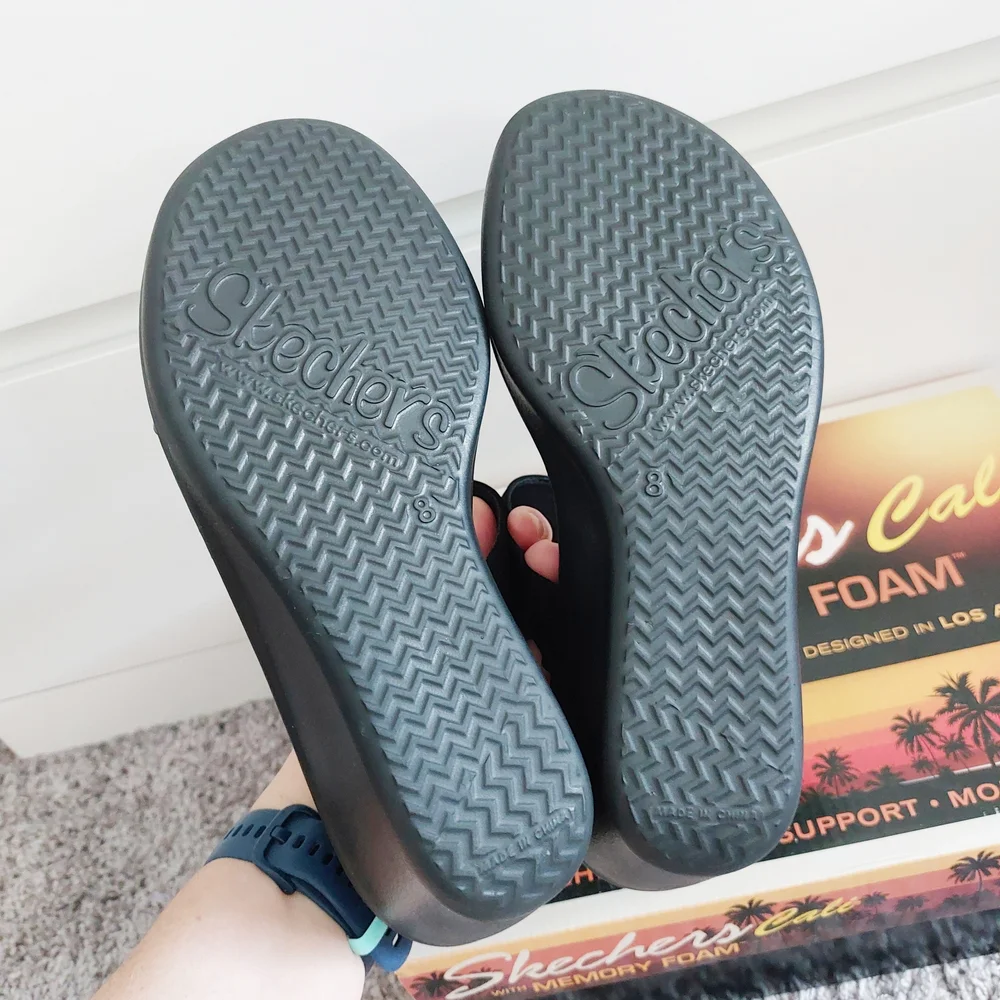 Skechers Rumblers City Dash Black Sandals Size 8 - Picture 4 of 5